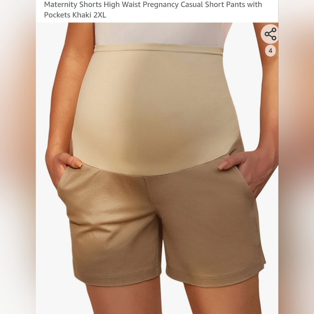 Women's Maternity Khaki Shorts Size 2X